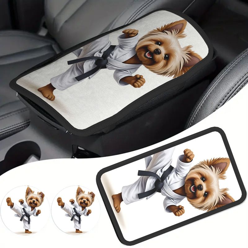 Interior Design Yorkshire - 1Pc Car Armrest Cover + 2Pcs