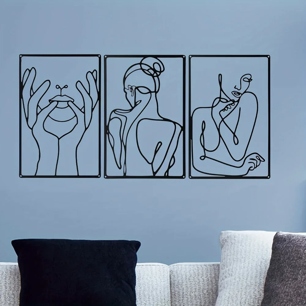 3pcs Stunning Line Drawing Dec - Interior Design Home ulasan dan harga