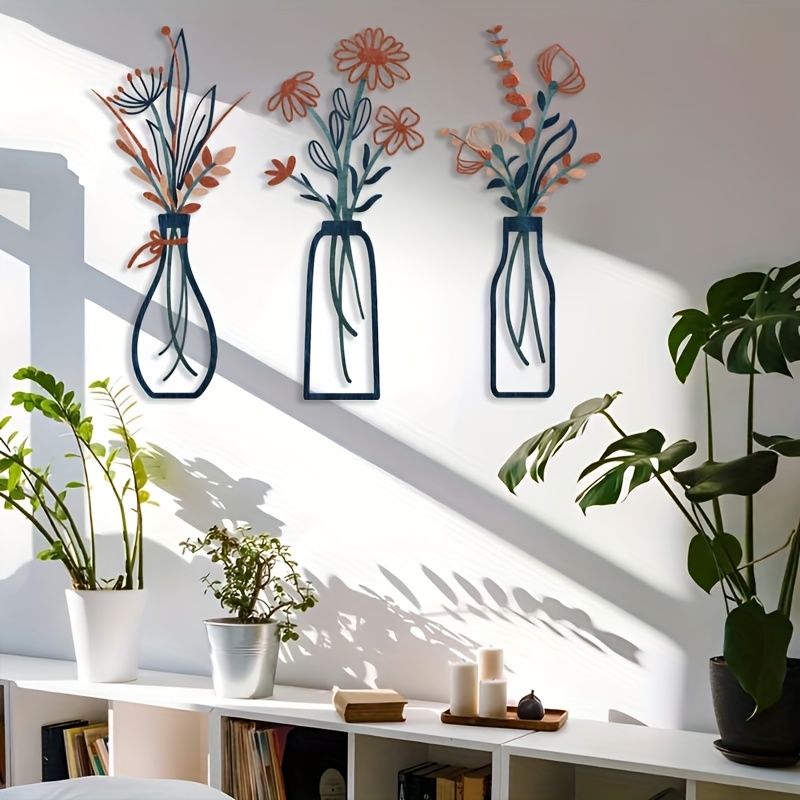 3 Large Floral Wall Art Sculpt - Interior Design Home ulasan dan harga