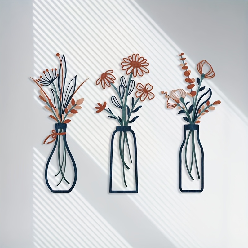 3 Large Floral Wall Art Sculpt - Interior Design Home ulasan dan harga