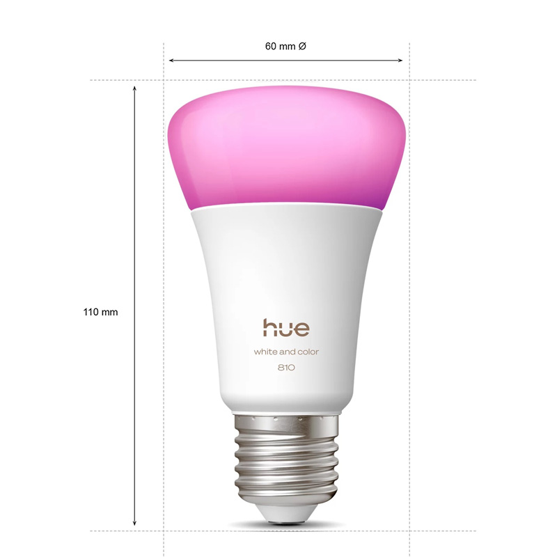 Philips Hue E27 A60 810LM Smar - Philips Bulb Hue ulasan dan harga