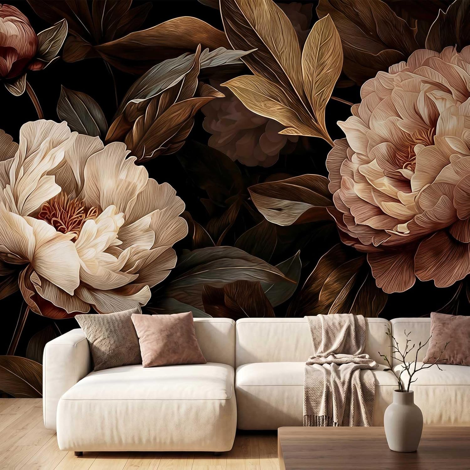 Elegant Peony Floral Tapestry  - Interior Design Home ulasan dan harga