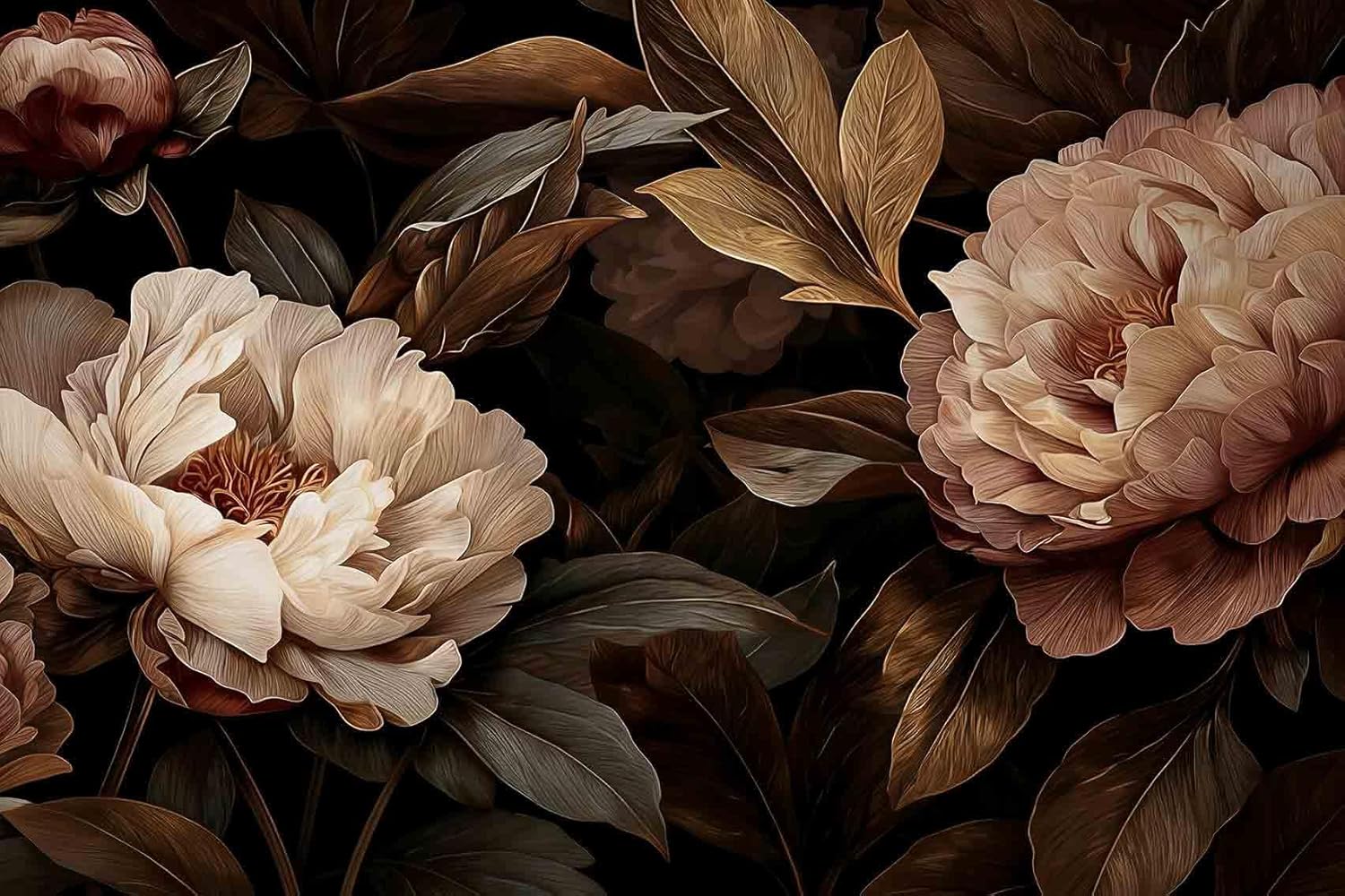 Elegant Peony Floral Tapestry  - Interior Design Home ulasan dan harga