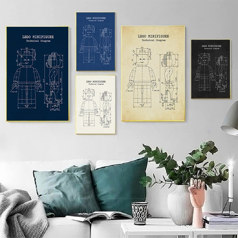 Legos Man Patent Vintage Poste - Interior Design Studio ulasan dan harga