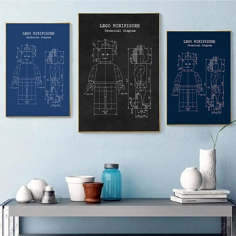 Legos Man Patent Vintage Poste - Interior Design Studio ulasan dan harga