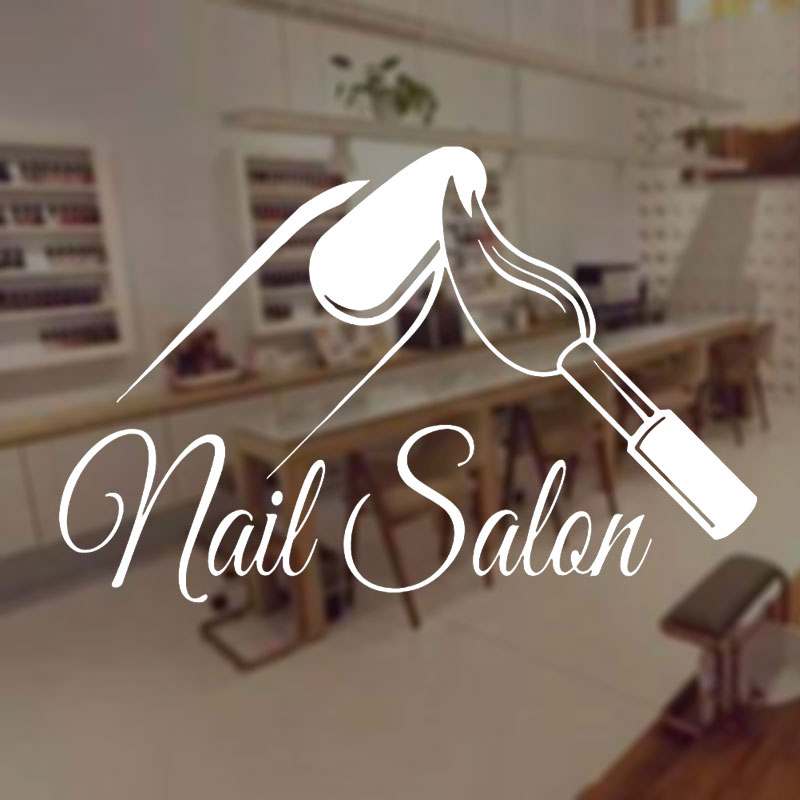 Nail Salon Shop Wall Decal Man - Interior Design Nail Salon ulasan dan harga