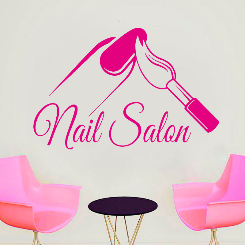 Nail Salon Shop Wall Decal Man - Interior Design Nail Salon ulasan dan harga