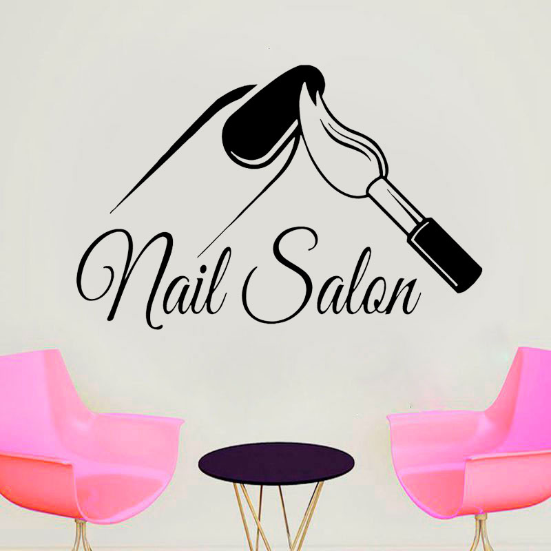 Nail Salon Shop Wall Decal Man - Interior Design Nail Salon ulasan dan harga