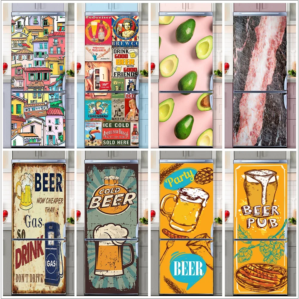 Retro Graffiti Fridge Door Mur - Interior Design Home ulasan dan harga