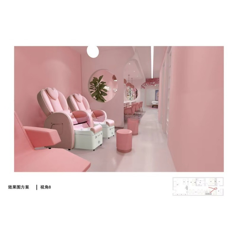 Custom Modern Commercial Furni - Interior Design Nail Salon ulasan dan harga