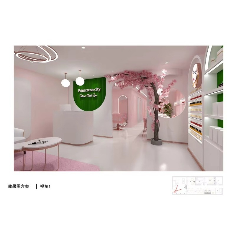 Custom Modern Commercial Furni - Interior Design Nail Salon ulasan dan harga