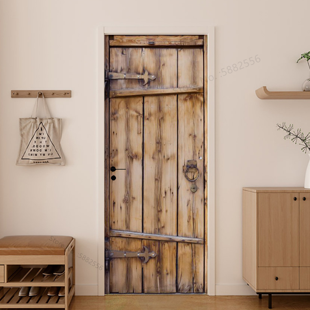 Imitation Wood Door Sticker Re - Interior Design Home ulasan dan harga