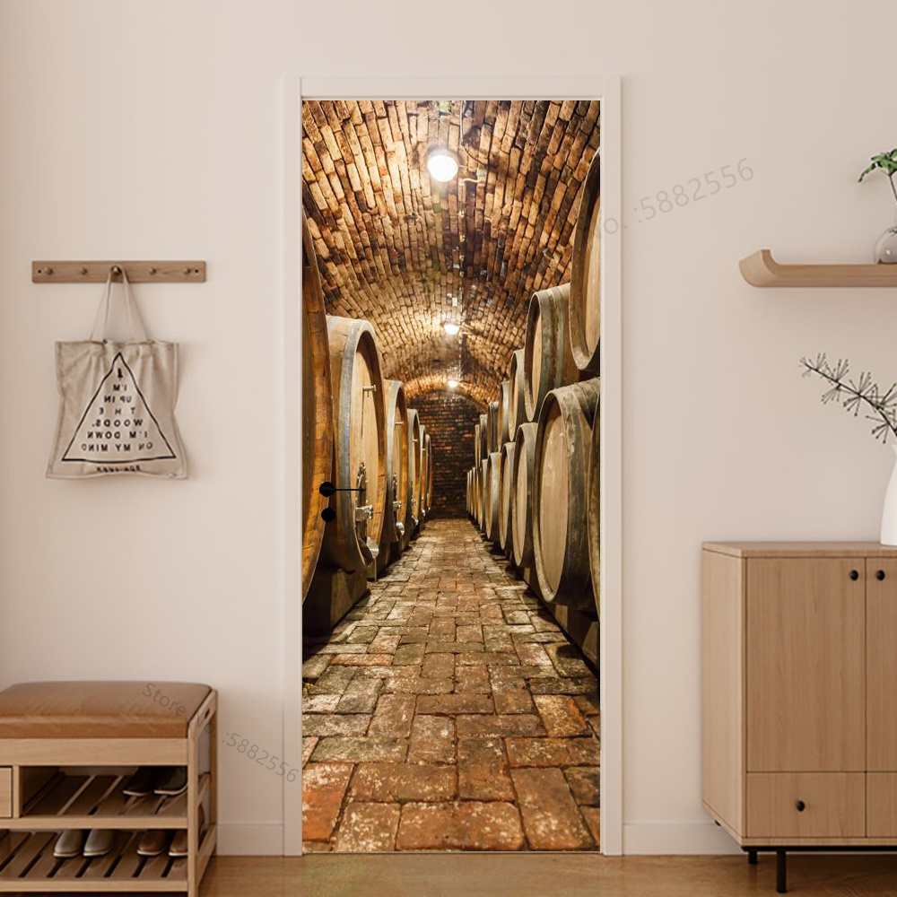 Imitation Wood Door Sticker Re - Interior Design Home ulasan dan harga
