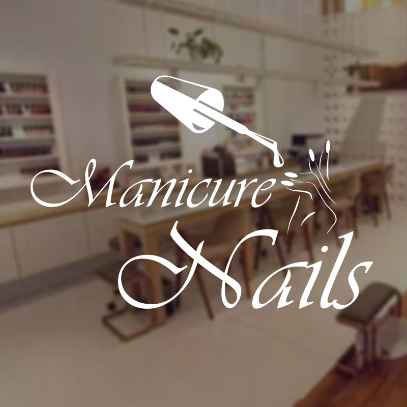 Wall Decal Manicure Vinyl Wind - Interior Design Nail Salon ulasan dan harga