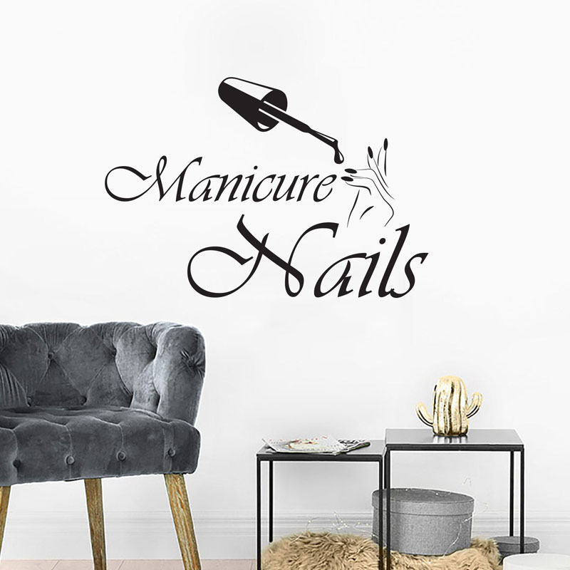 Wall Decal Manicure Vinyl Wind - Interior Design Nail Salon ulasan dan harga