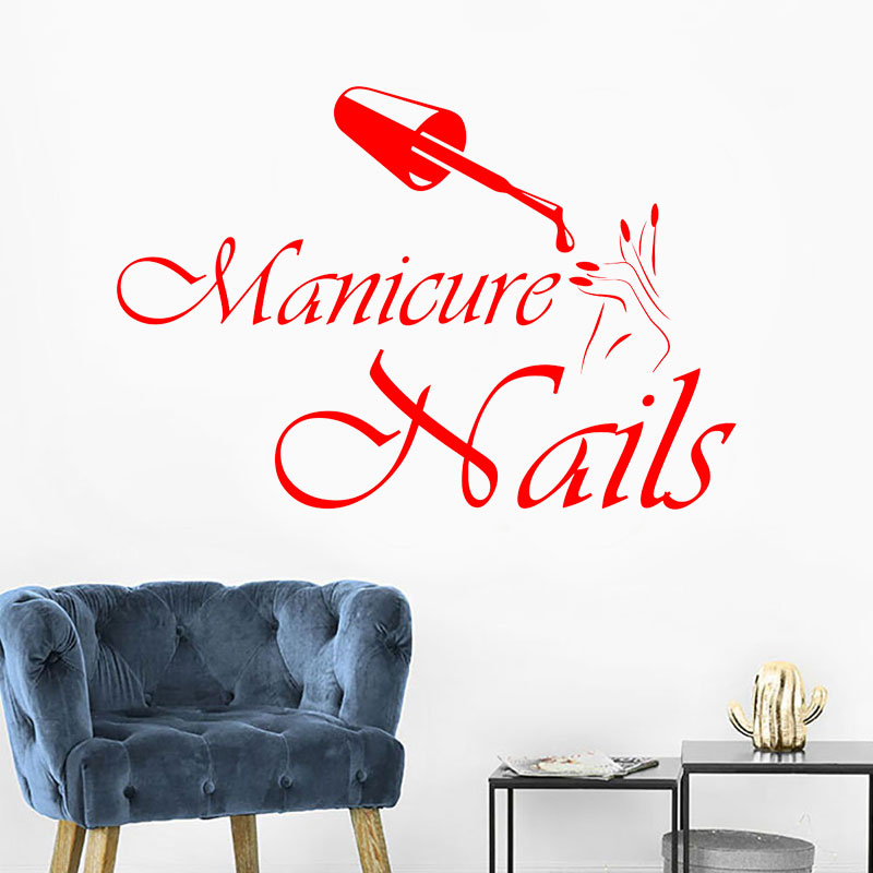 Wall Decal Manicure Vinyl Wind - Interior Design Nail Salon ulasan dan harga