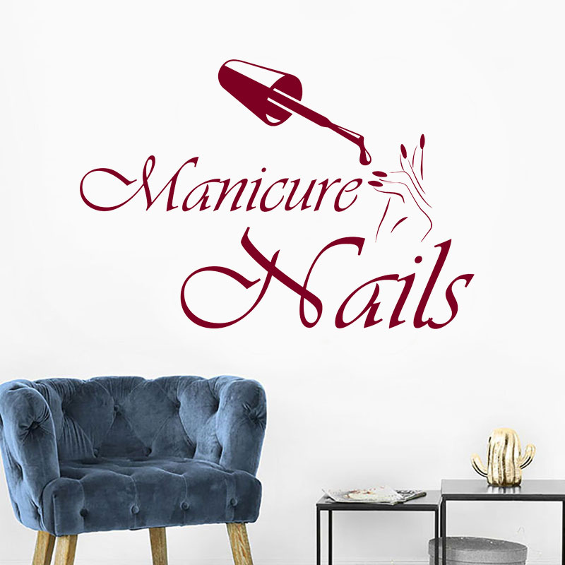 Wall Decal Manicure Vinyl Wind - Interior Design Nail Salon ulasan dan harga