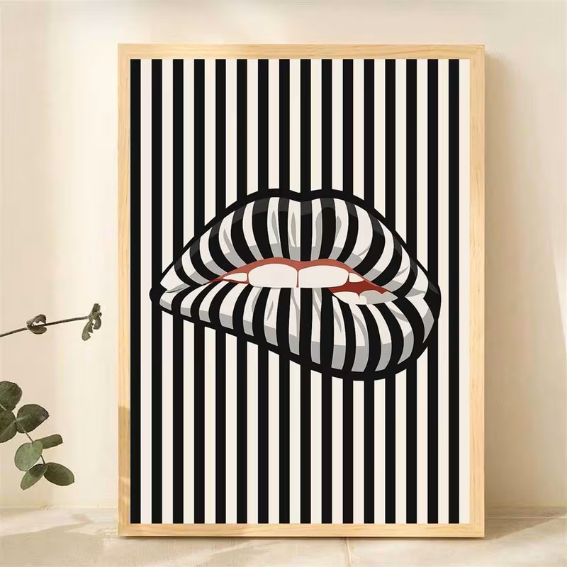 Simple and Abstract Striped Li - Interior Design Home ulasan dan harga