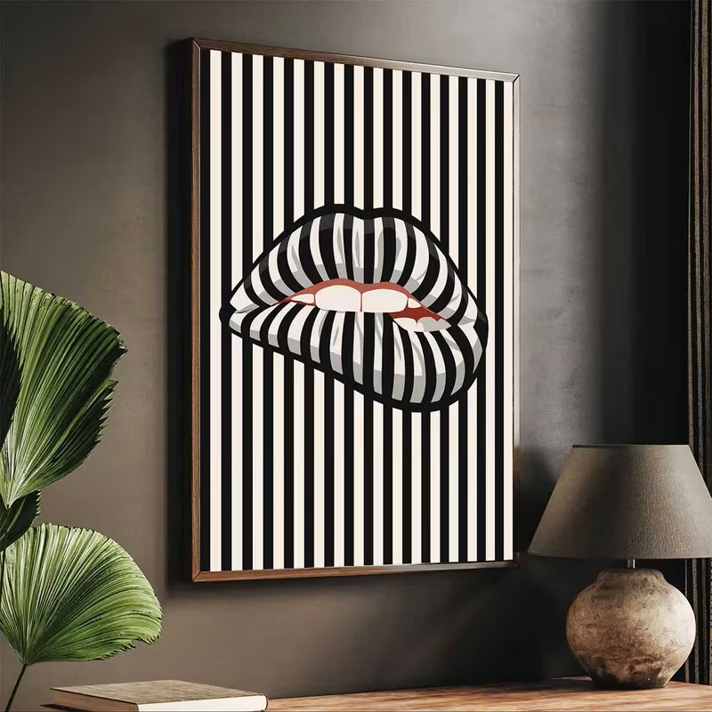 Simple and Abstract Striped Li - Interior Design Home ulasan dan harga
