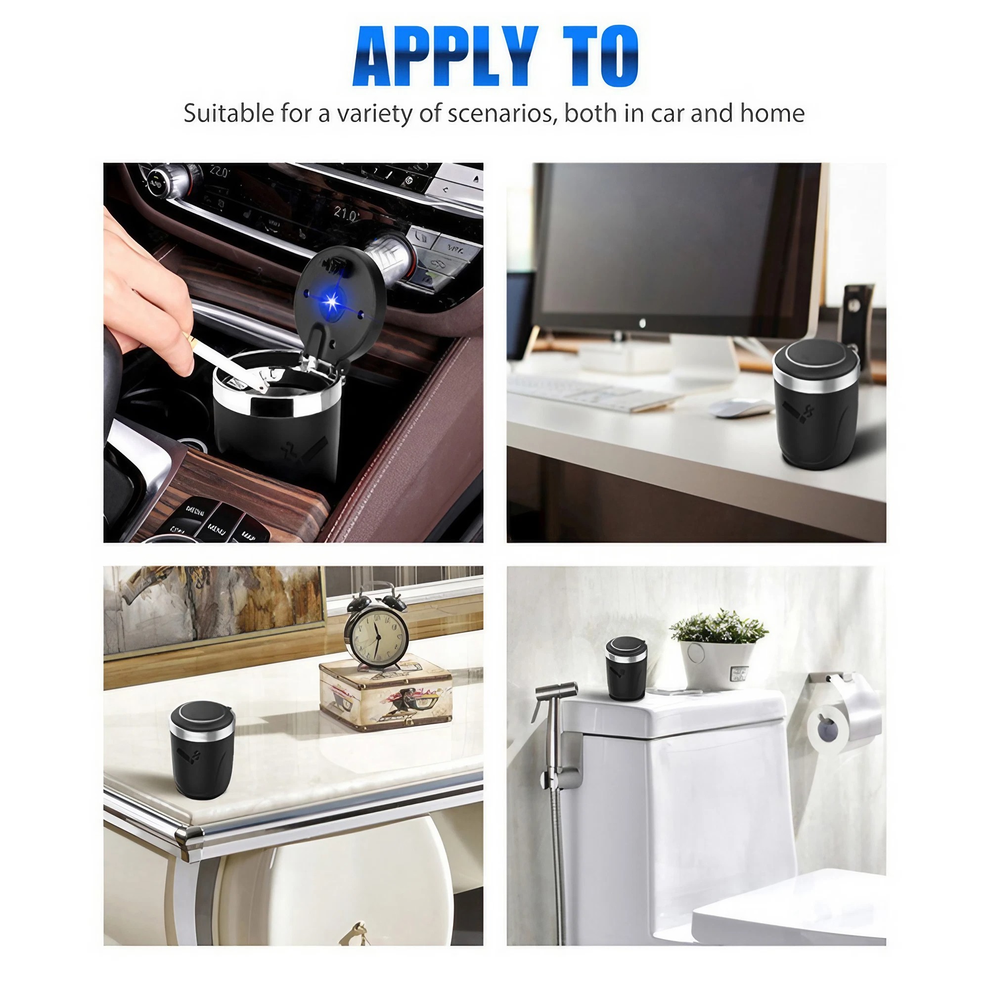 Car Ashtray With Led Light Smo - Interior Design Elements ulasan dan harga