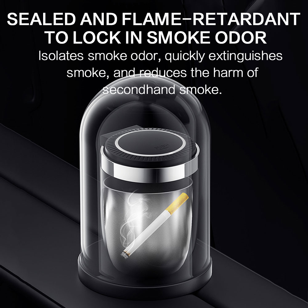 Car Ashtray With Led Light Smo - Interior Design Elements ulasan dan harga