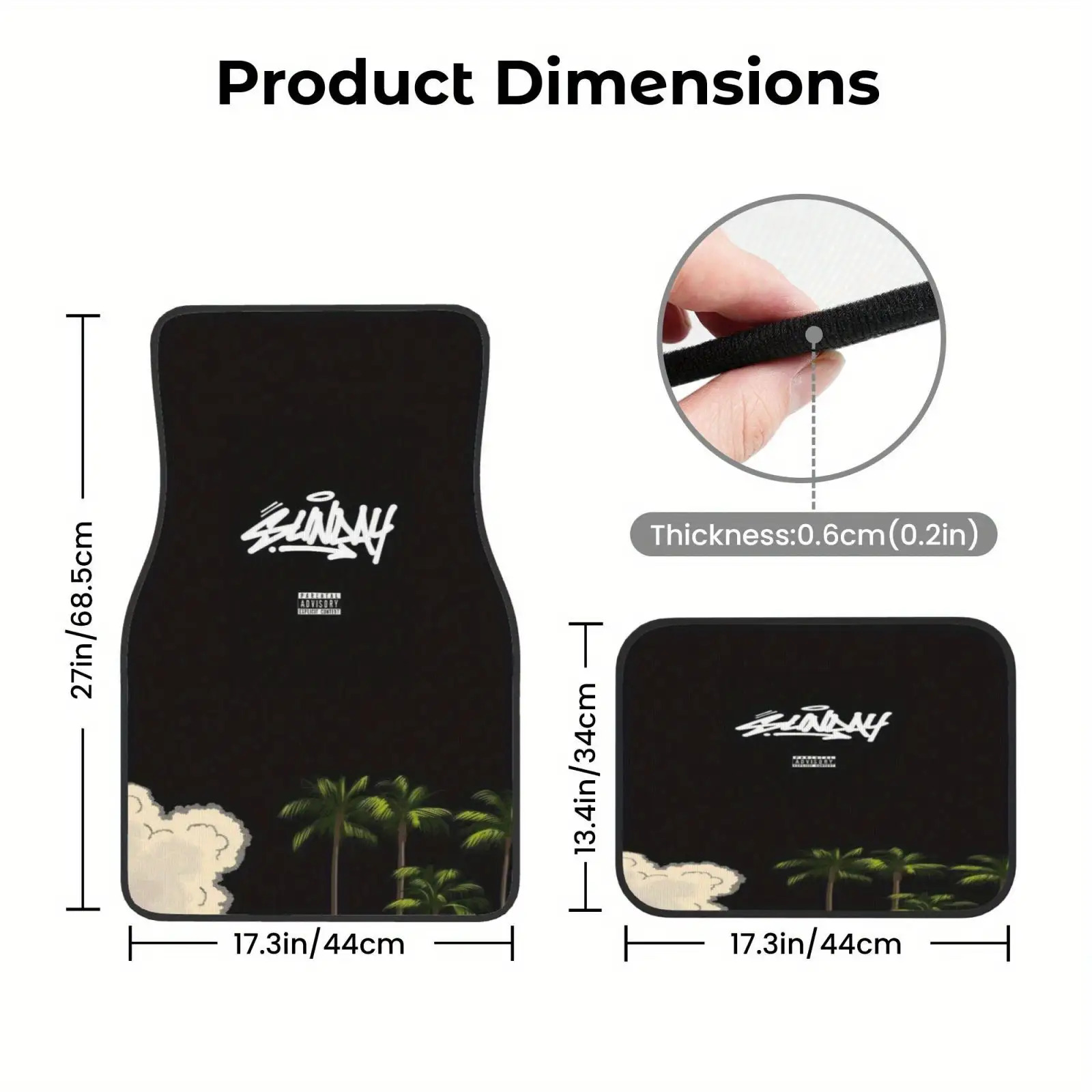 4pcs Fashionable Car Mats, Ele - Interior Design Elements ulasan dan harga