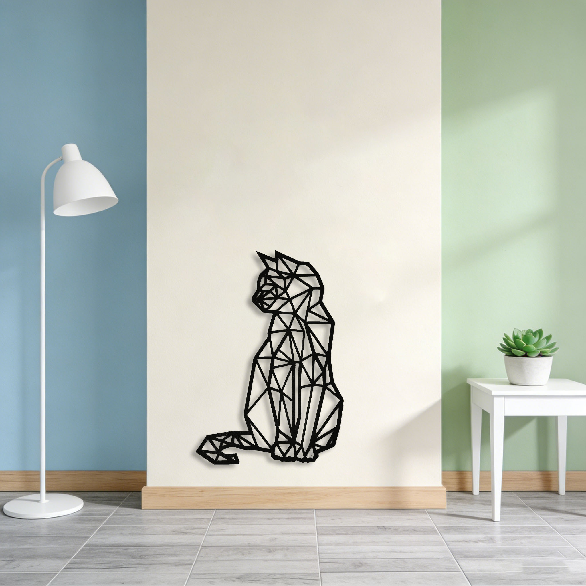 CIFBUY Iron Wall Art Metal Cat - Interior Design Home ulasan dan harga