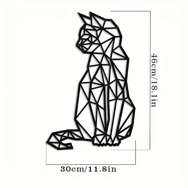 CIFBUY Iron Wall Art Metal Cat - Interior Design Home ulasan dan harga