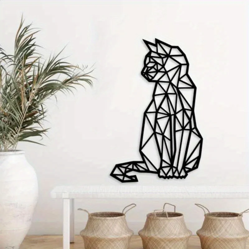 CIFBUY Iron Wall Art Metal Cat - Interior Design Home ulasan dan harga