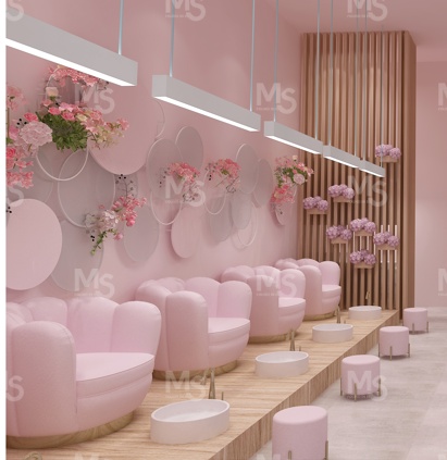 MS-DISPLAY Durable Nail Salon  - Interior Design Nail Salon ulasan dan harga
